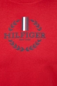 červená Bavlnené tričko Tommy Hilfiger