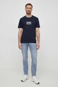 Tommy Hilfiger t-shirt bawełniany MW0MW34391 granatowy SS24