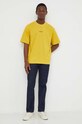 G-Star tricou din bumbac D24780.C336 galben SS25