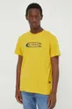 κίτρινο Βαμβακερό μπλουζάκι G-Star Raw