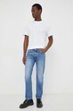 Bombažna kratka majica G-Star Raw D24449.336 bela SS25