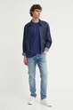 G-Star Raw tricou din bumbac D24449.336 bleumarin SS25