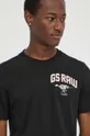 črna Bombažna kratka majica G-Star Raw