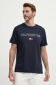 Бавовняна футболка Tommy Hilfiger темно-синій MW0MW34427