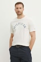Tommy Hilfiger t-shirt bawełniany beżowy MW0MW34432