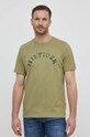 Tommy Hilfiger t-shirt bawełniany zielony MW0MW34432