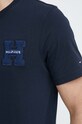 Tommy Hilfiger t-shirt bawełniany granatowy MW0MW34436