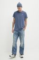Pamučna majica G-Star Raw D16396.D565 mornarsko plava SS24