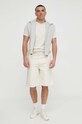G-Star tricou din bumbac D24433.C336 bej SS24