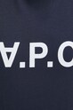 Bavlněné tričko A.P.C. T-Shirt River COFDW.H26324.IAK námořnická modř