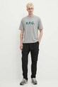 Pamučna majica A.P.C. T-Shirt River COFDW.H26324.PLB siva SS24