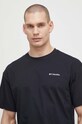 Columbia t-shirt bawełniany Black Butte czarny 2071701