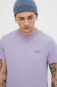vijolična Bombažna kratka majica Superdry