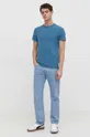 Superdry t-shirt bawełniany niebieski