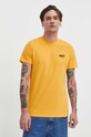 Superdry t-shirt bawełniany żółty M1011245A.RUA