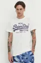 білий Бавовняна футболка Superdry
