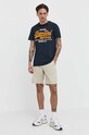 Superdry t-shirt bawełniany M1011977A.98T granatowy SS24