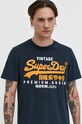 Superdry t-shirt bawełniany granatowy M1011977A.98T