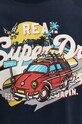 Bavlnené tričko Superdry M1011916A.98T tmavomodrá