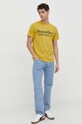 Superdry tricou din bumbac M1011893A.2AX galben SS24