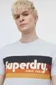 голубой Хлопковая футболка Superdry