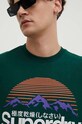 Superdry t-shirt bawełniany zielony M1011911A.8UM