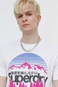 Superdry t-shirt bawełniany biały M1011911A.01C