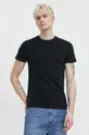 črna Bombažna kratka majica Superdry Moški