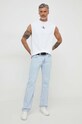 Βαμβακερό μπλουζάκι Calvin Klein Jeans J30J325211 λευκό SS24