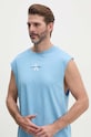 Бавовняна футболка Calvin Klein Jeans блакитний J30J325211