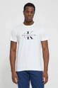 biały Calvin Klein Jeans t-shirt bawełniany