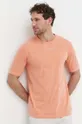 oranžna Bombažna kratka majica Drykorn