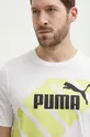 biały Puma t-shirt bawełniany POWER