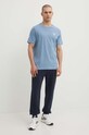 Puma t-shirt bawełniany 679187 niebieski SS24