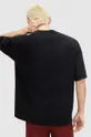 Βαμβακερό μπλουζάκι AllSaints FLOCKER μαύρο