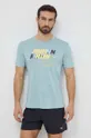 turkusowy Mizuno t-shirt do biegania Core Run