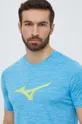 niebieski Mizuno t-shirt do biegania Core