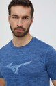 Mizuno t-shirt do biegania Core J2GAB009 granatowy