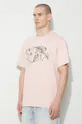 růžová Bavlněné tričko Billionaire Boys Club Camo Arch Logo