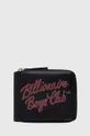чёрный Кожаный кошелек Billionaire Boys Club Script Logo Wallet Мужской