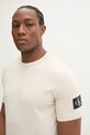 Bavlnené tričko Calvin Klein Jeans J30J323484 béžová AA00
