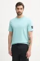 Calvin Klein Jeans t-shirt bawełniany bawełna turkusowy J30J323484