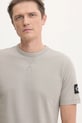 Bavlněné tričko Calvin Klein Jeans šedá J30J323484