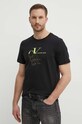 Bavlněné tričko Calvin Klein Jeans černá J30J325352