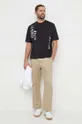 Bombažna kratka majica Calvin Klein Jeans črna