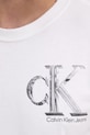Bavlněné tričko Calvin Klein Jeans J30J325498 bílá