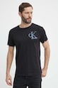 Βαμβακερό μπλουζάκι Calvin Klein Jeans J30J325498 μαύρο SS25