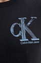 Βαμβακερό μπλουζάκι Calvin Klein Jeans μαύρο J30J325498