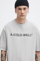 A-COLD-WALL* tricou din bumbac Overdye Logo T-Shirt gri ACWMTS186