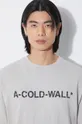 Βαμβακερό μπλουζάκι A-COLD-WALL* Overdye Logo T-Shirt Ανδρικά
